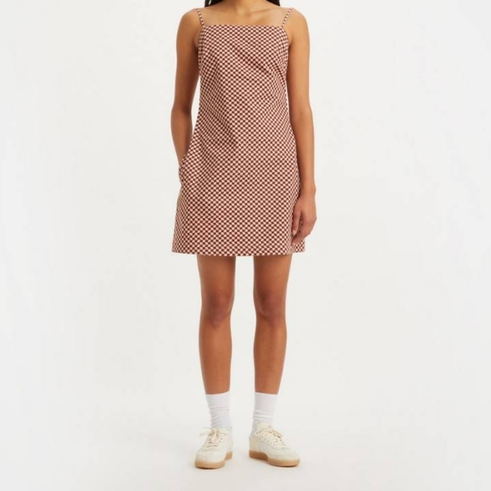 Levis Danny Checkered Dress in Red Size XS NWT